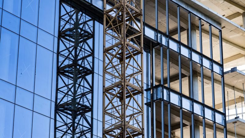 Modern architecture background building construction